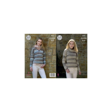 King Cole DK Knitting Sweater Pattern 4958