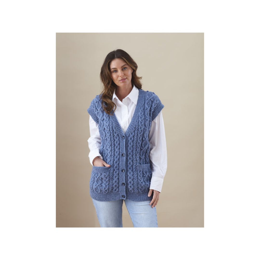 King Cole DK Waistcoat Knitting Pattern 6431