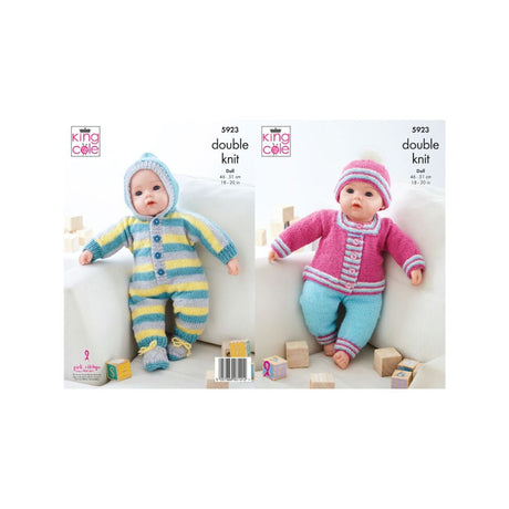 King Cole Doll Clothes Knitting Pattern 5923