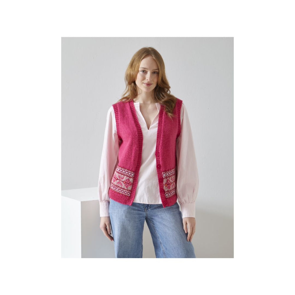 King Cole Fair Isle Waistcoat Knitting Pattern 6365