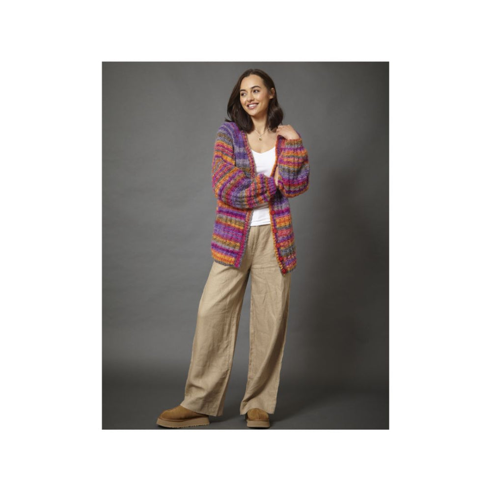 King Cole Flair Chunky Cardigan Knitting Pattern 6384