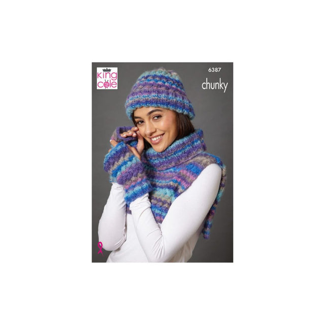 King Cole Flair Chunky Knitting Pattern 6387