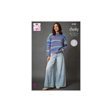King Cole Flair Chunky Sweater Knitting Pattern 6383