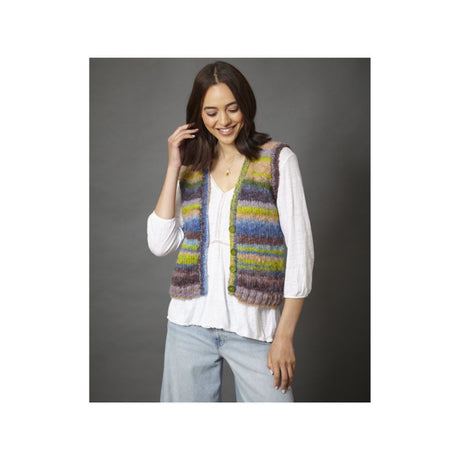 King Cole Flair Chunky Waistcoat Knitting Pattern 6382