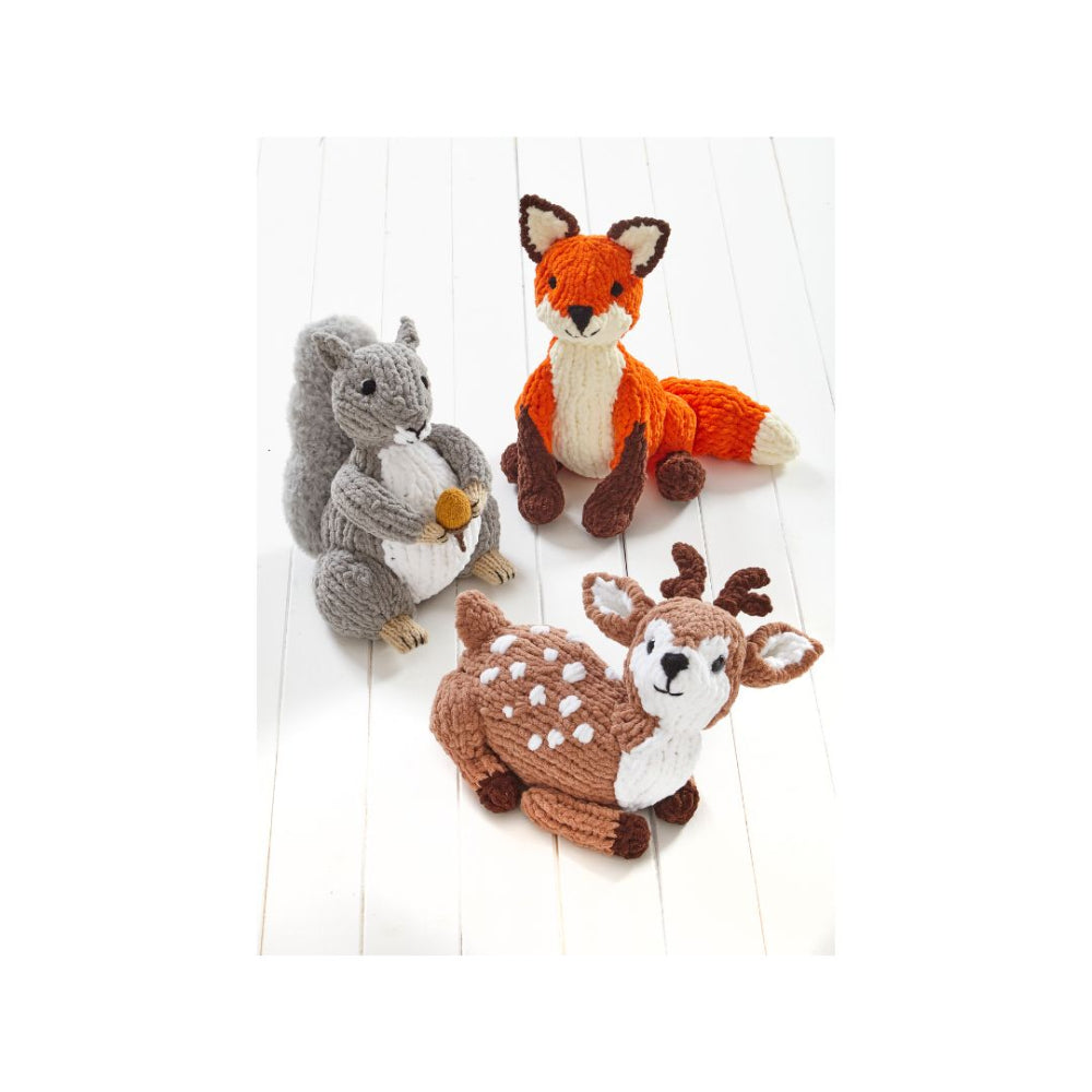 King Cole Fox, Squirrel and Deer Knitting Pattern 9212