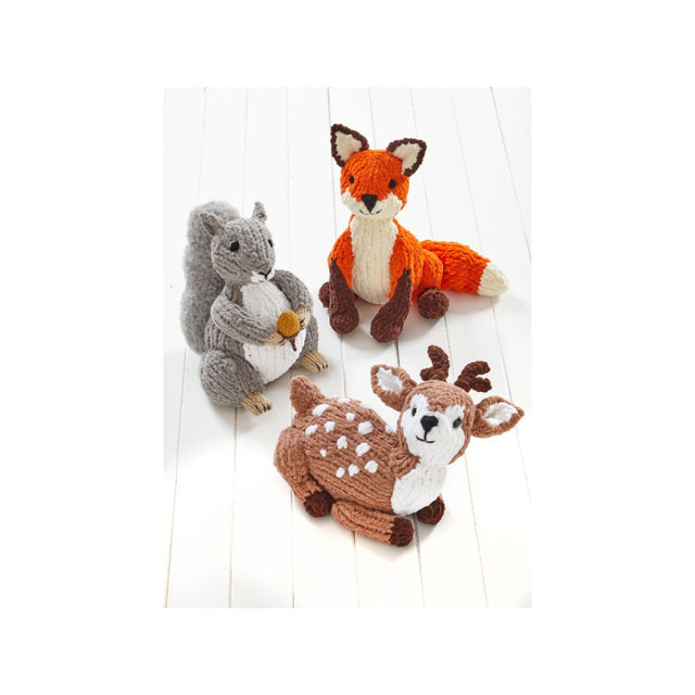 King Cole Fox, Squirrel and Deer Knitting Pattern 9212