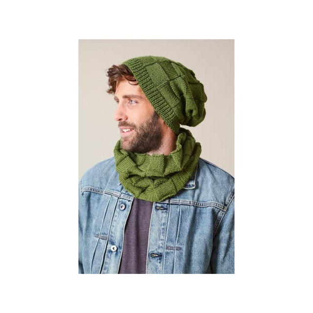 King Cole Mens Hat and Cowl Knitting Pattern 5859
