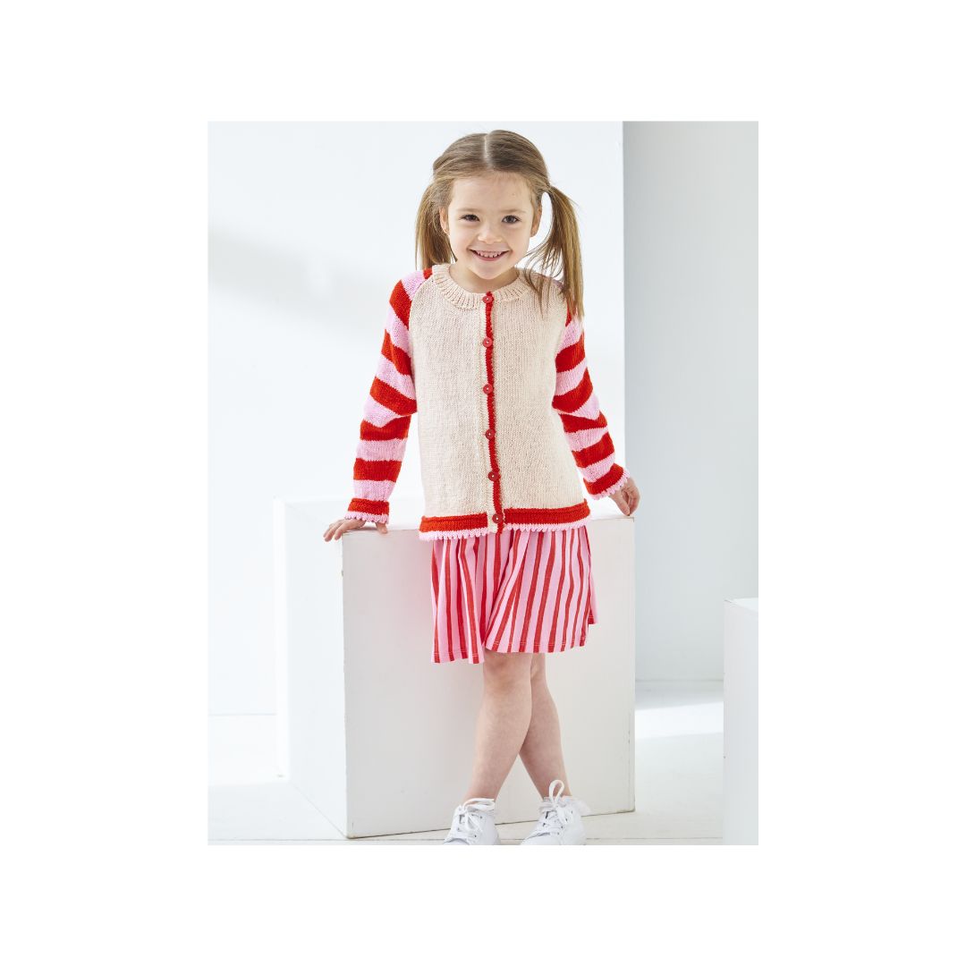 King Cole Kids 4 Ply Sweater & Cardigan Knitting Pattern 6517