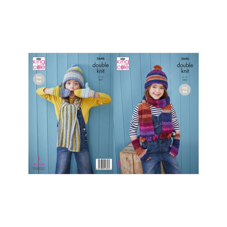 King Cole Kids Accessory DK Knitting Pattern 5646