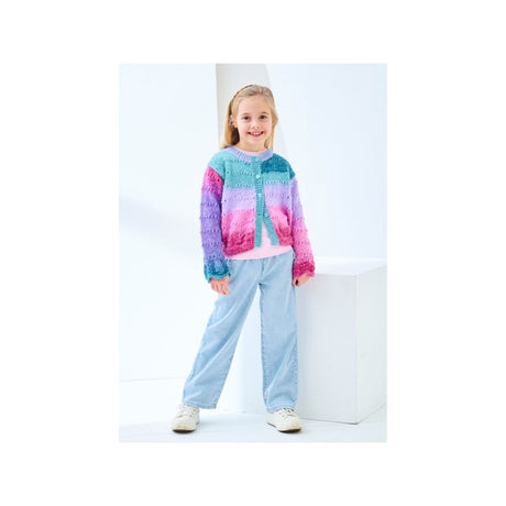 King Cole Kids Cardigan DK Knitting Pattern 6504