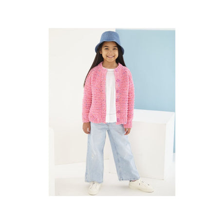 King Cole Kids Chunky Cardigan Knitting Pattern 6251