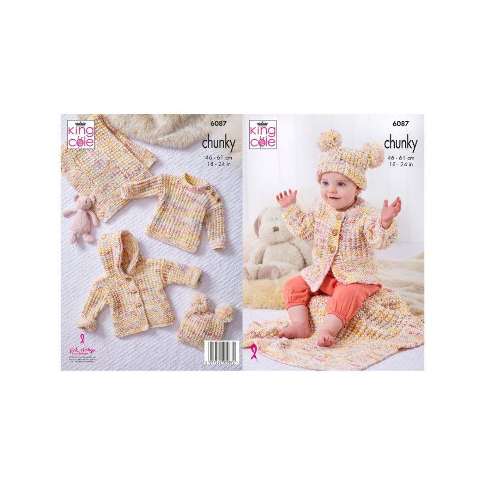 King Cole Kids Chunky Knitting Pattern 6087