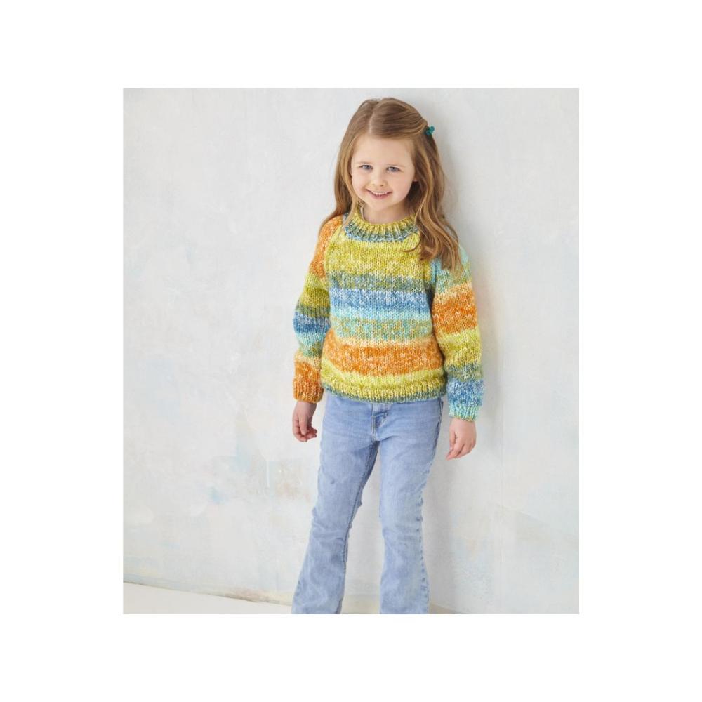 King Cole Kids Sweater Knitting Pattern 6198