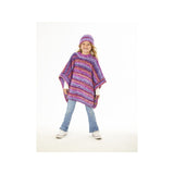 King Cole Kids Chunky Poncho and Hat Knitting Pattern 6400