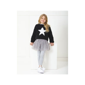 King Cole Kids Chunky Star Sweater Knitting Pattern 6392
