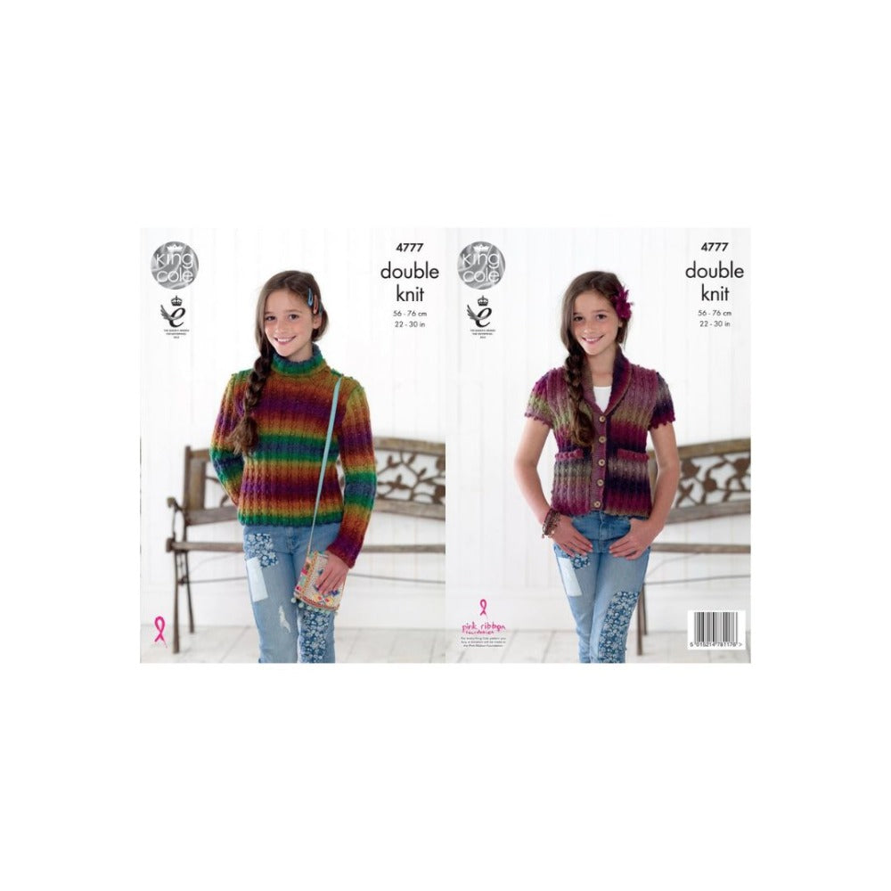 King Cole Kids DK Knitting Pattern 4777