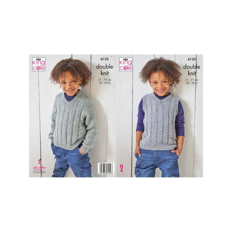 King Cole Kids DK Knitting Pattern 6155