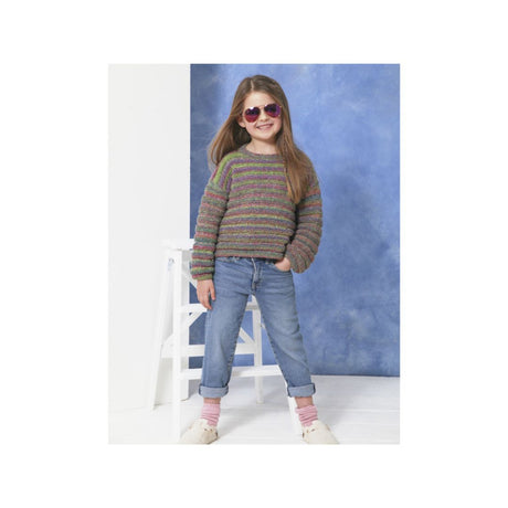 King Cole Kids DK Sweater Knitting Pattern 6349