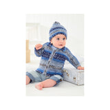 King Cole Kids DK Cardigan and Hat Knitting Pattern 6462