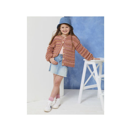 King Cole Kids Cardigan DK Pattern 6349
