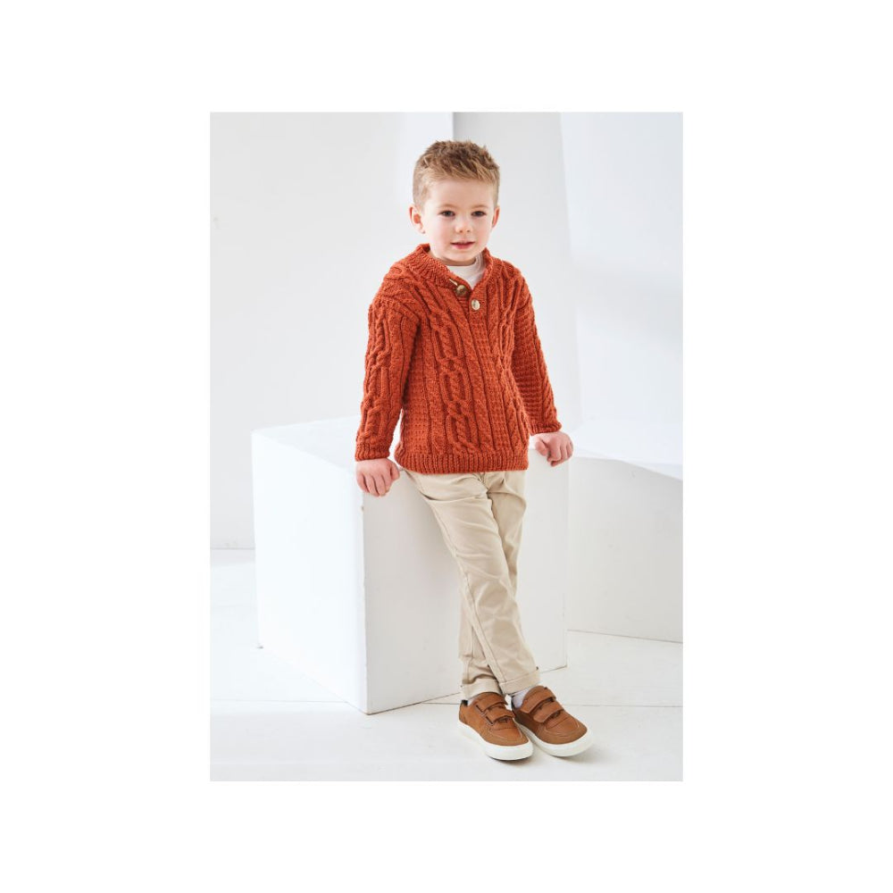 King Cole Kids DK Sweater Knitting Pattern 6518