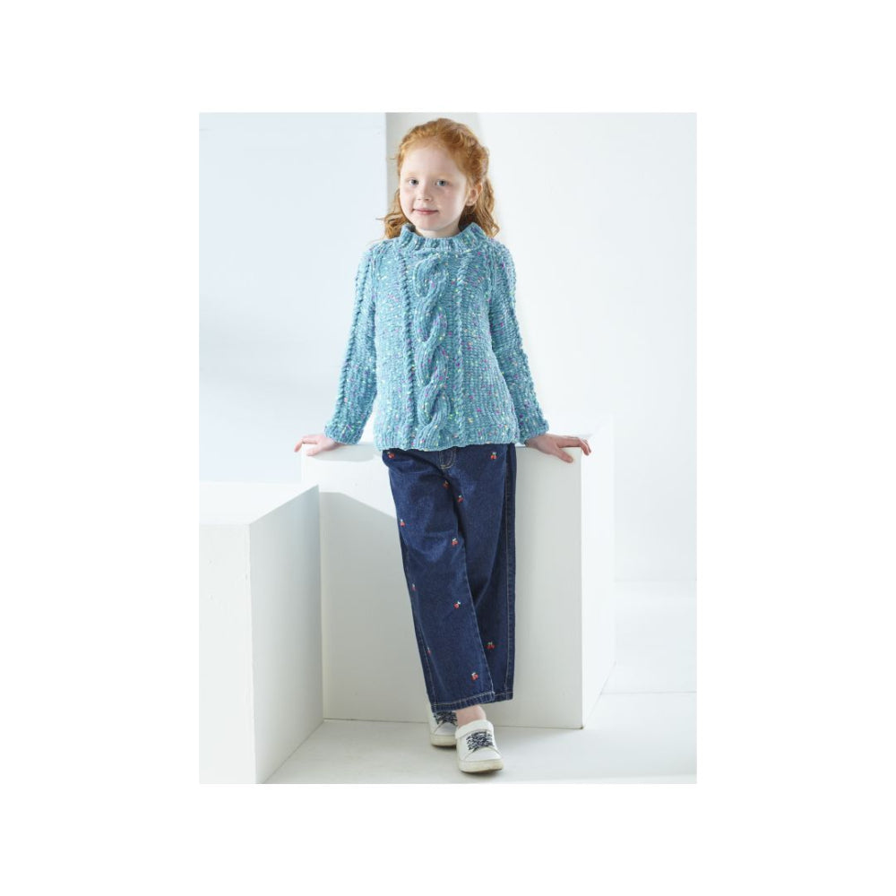 King Cole Kids Sweater Knitting Pattern 6563