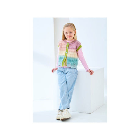 King Cole Kids DK Waistcoat DK Knitting Pattern 6504