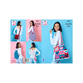 King Cole DK Bag Knitting Pattern 6008