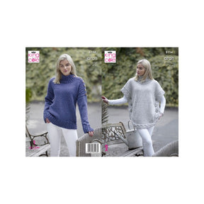 King Cole Ladies Aran Knitting Pattern 5154