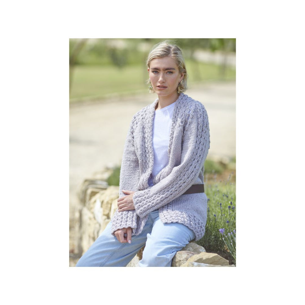 King Cole Long Chunky Cardigan Knitting Pattern 6410