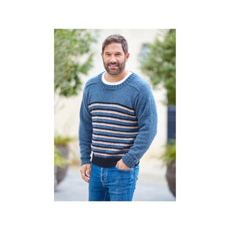 King Cole Mens DK Jumper Knitting Pattern 6457