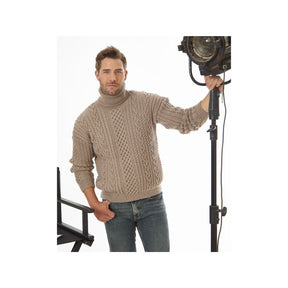 King Cole Mens DK Polo Neck Sweater Knitting Pattern 6371