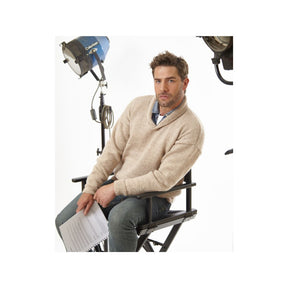 King Cole Mens Shawl Collar Sweater DK Knitting Pattern 6372