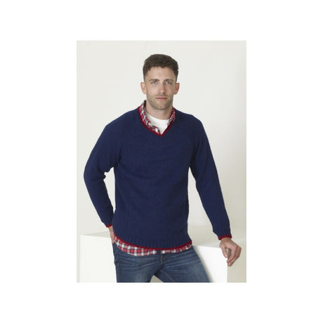King Cole Mens V Neck Sweater DK Knitting Pattern 5259