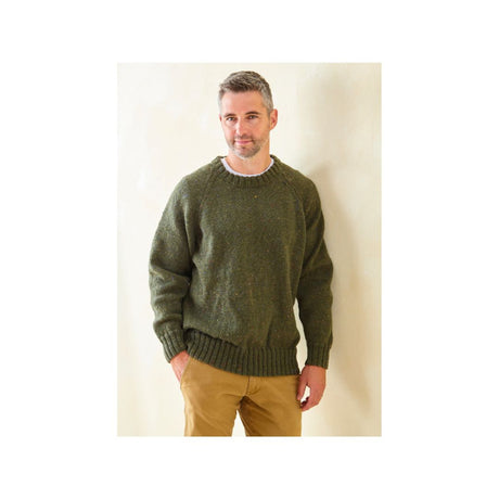 King Cole Mens Round Neck DK Sweater Knitting Pattern 6642