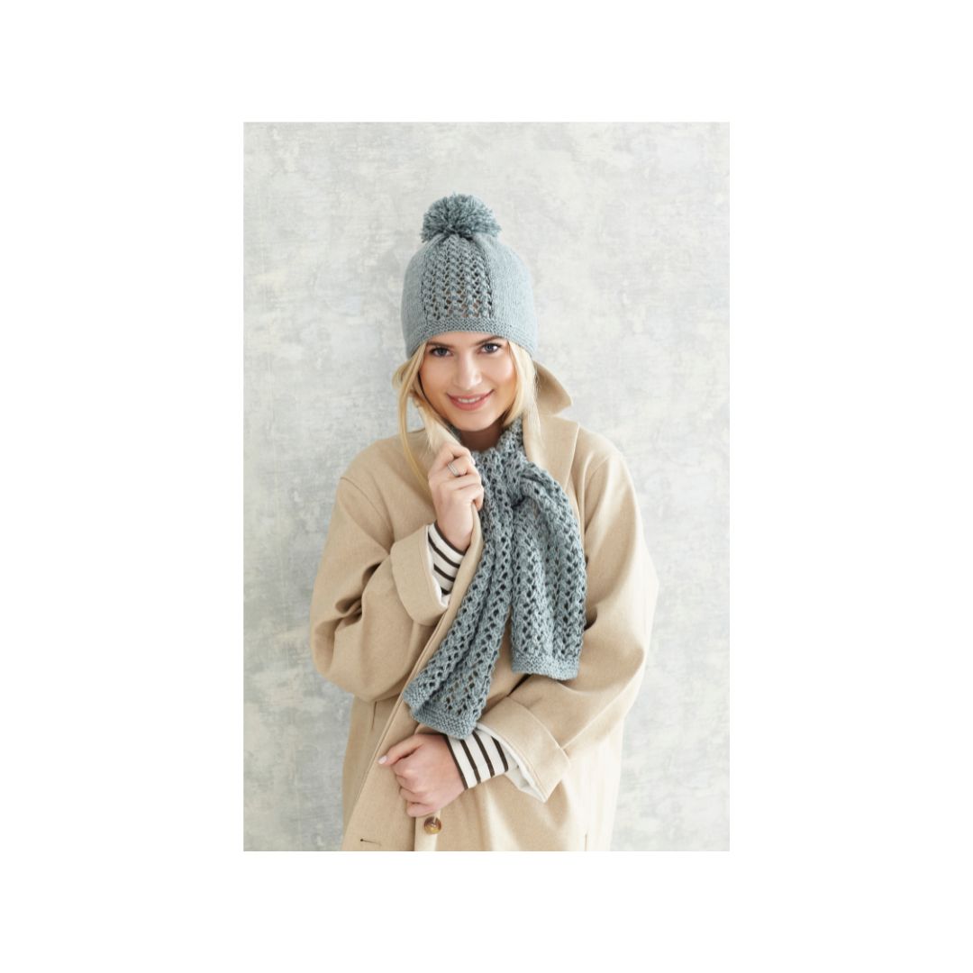King Cole Hat and Scarf DK Knitting Pattern 5479