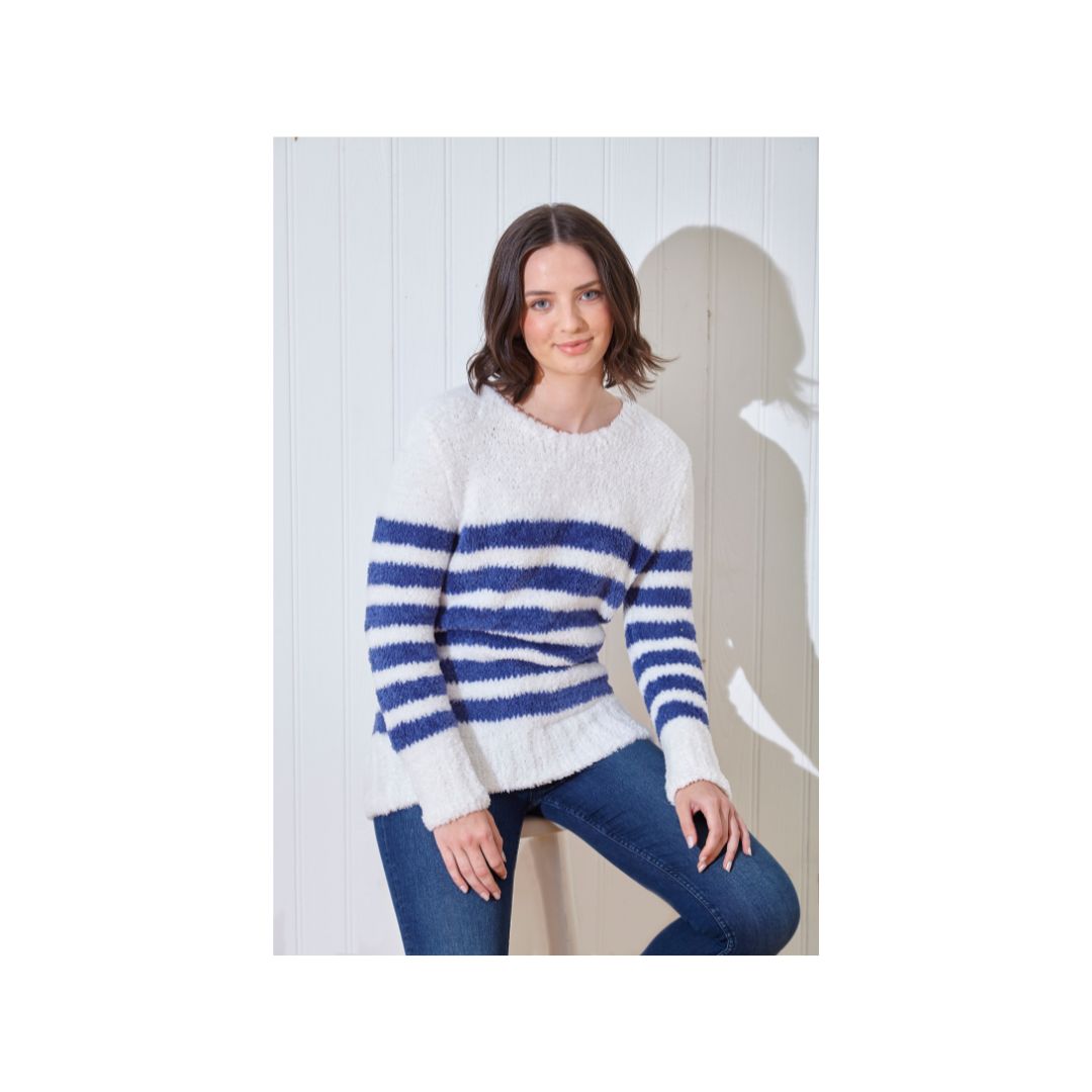 King Cole Truffle Glitz Sweater Knitting Pattern 6051
