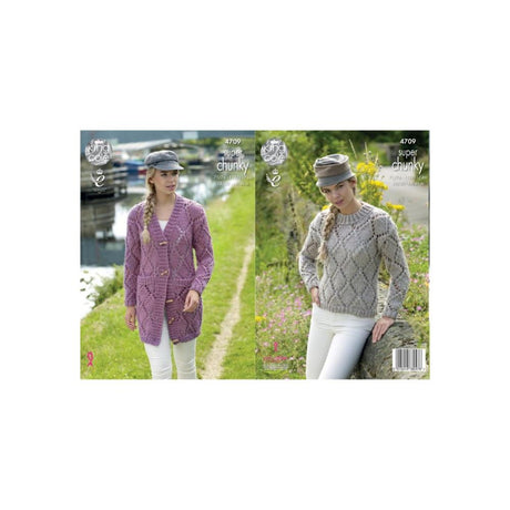 King Cole Super Chunky Knitting Pattern 4709