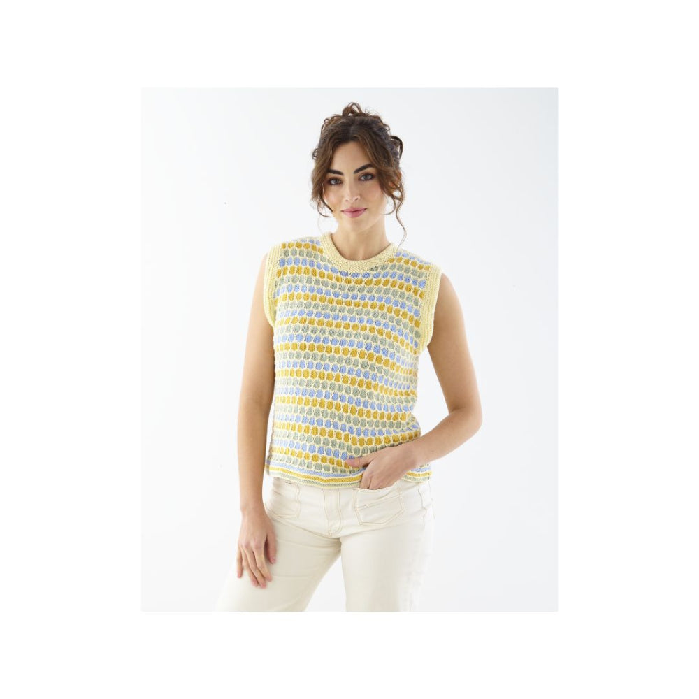 King Cole Tank Top with Dots Knitting Pattern 6472