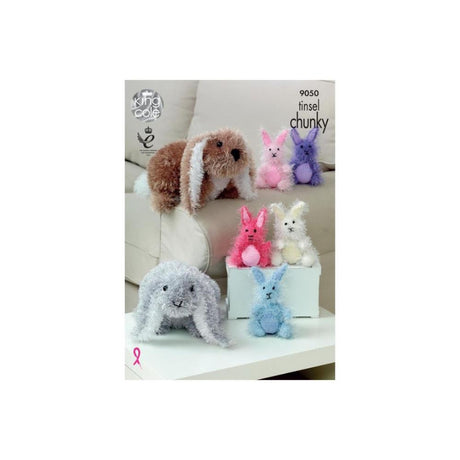 King Cole Tinsel Rabbit Knitting Pattern 9050