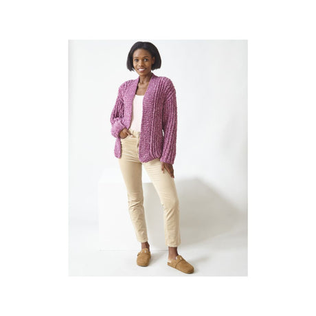 King Cole Yummy Tweed Cardigan Knitting Pattern 6315