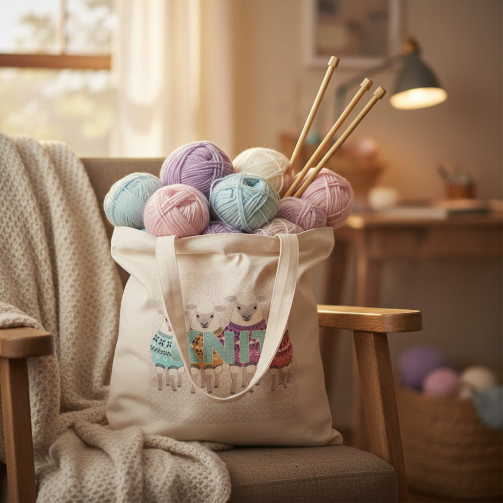 Knit Sheep Tote Bag
