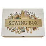 Large Wooden Sewing Box Lid