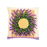Lavender Wreath Cross Stitch Cushion Kit