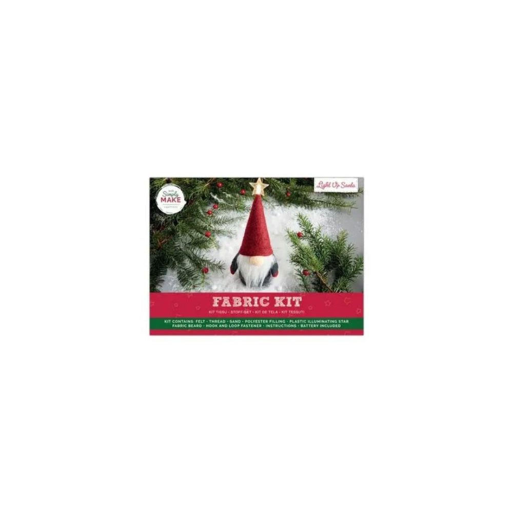 Light Up Santa Fabric Craft Kit