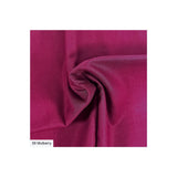 A close-up fabric swatch labeled '58 Mulberry' showing a rich magenta-purple textile with soft folds and a smooth texture, set against a white background.