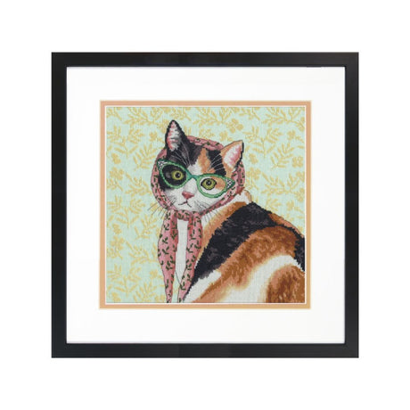 Mama Cat Cross Stitch Kit