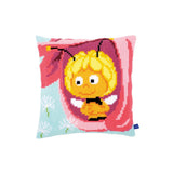 Maya in a Pink Flower Cross Stitch Cushion Kit
