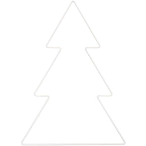 Metal Fir Tree White Large