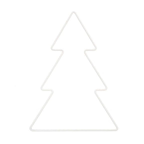 Metal Fir Tree White Medium